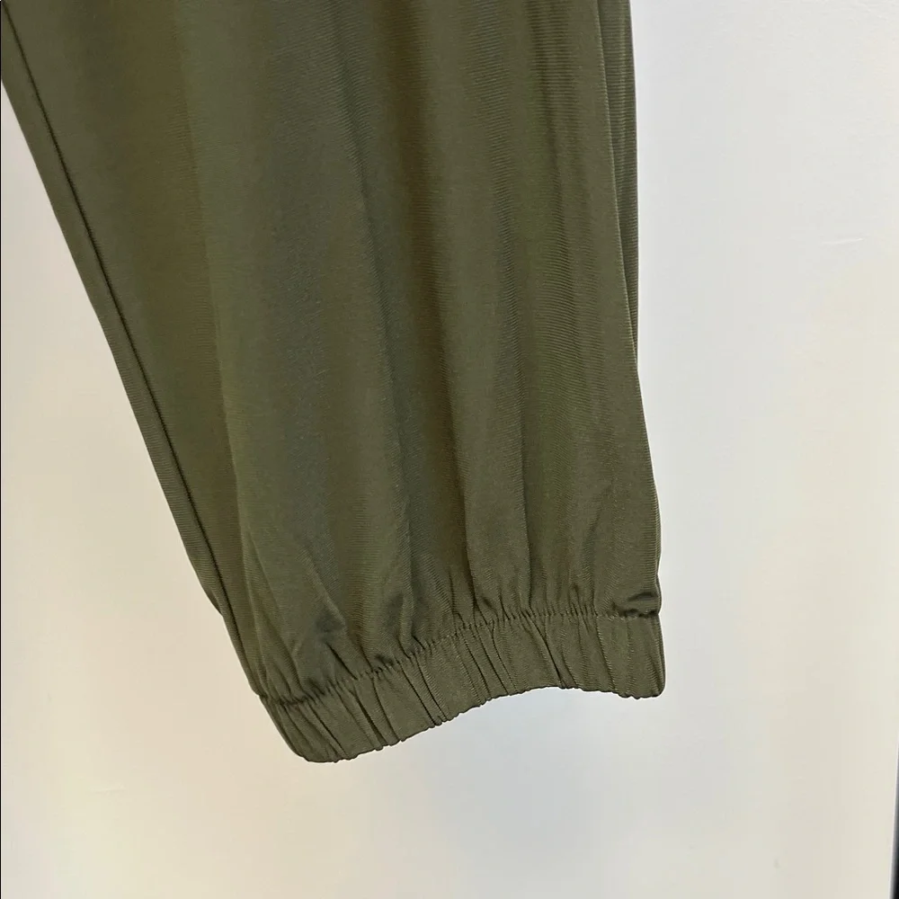 Nina Leonard Chic Green Women's Dressy Joggers with Gold zippers Size 1X